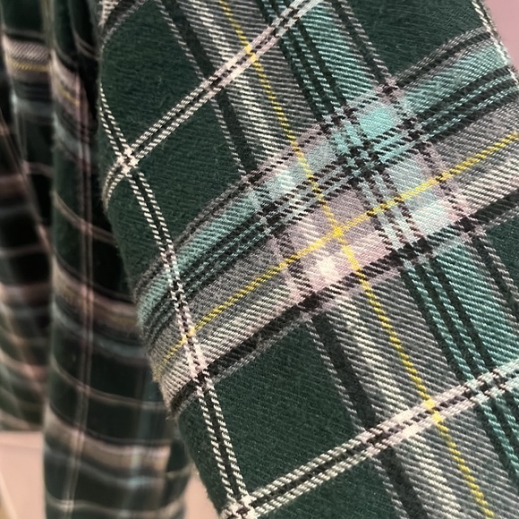 Dark green flannel from blue notes, cotton, boyfriend fit, size medium for women - Picture 3 of 4